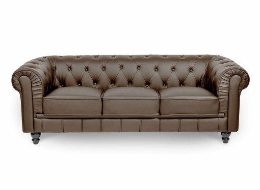 Canapé 3 places Marron CHESTERFIELD