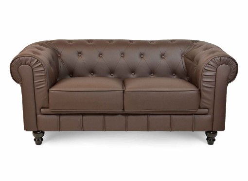 Canapé 2 places Marron CHESTERFIELD