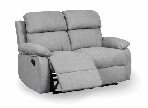 Canapé relax 2 places en tissu gris KEATON