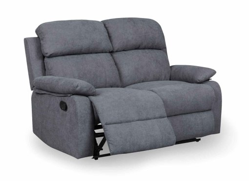 Canapé relax 2 places en tissu gris foncé KEATON