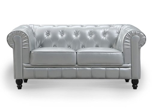 Canapé 2 places Argent CHESTERFIELD