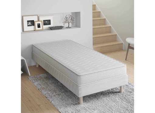 CONFORT ECO - Ensemble Sommier + Matelas 15 cm 90x190