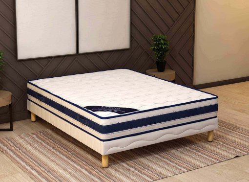 CONFOR LUX - ensemble sommier matelas mémoire de forme 140x190 H 22 cm