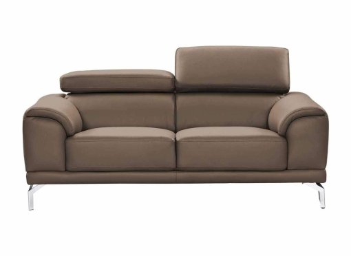 Canapé design contemporain marron 2 places BRITTA