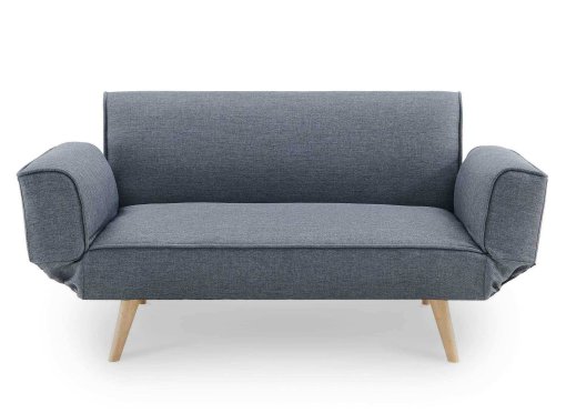 Canapé clic clac scandinave 3 places en tissu gris MAGGIE