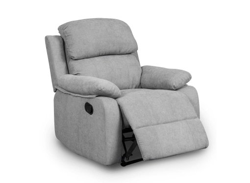 Fauteuil relax en tissu gris KEATON