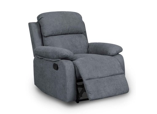 Fauteuil relax en tissu gris foncé KEATON