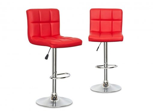 Lot de 2 tabourets de bar rouge SCALO