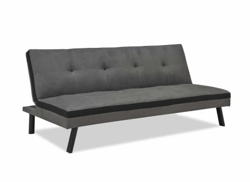 Banquette clic clac 3 places gris/noir BOBY