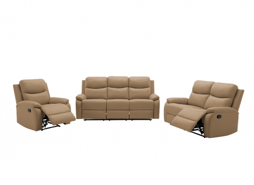 Ensemble canapé relax marron 3+2+1 places JACOB
