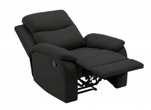 Fauteuil relax en tissu noir JACOB