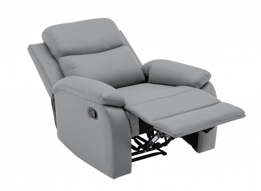 Fauteuil relax en tissu gris foncé JACOB