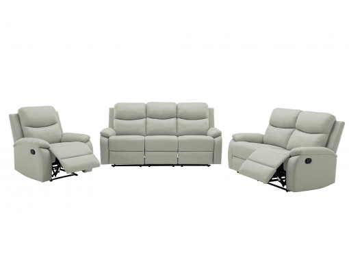 Ensemble canapé relax gris clair 3+2+1 places JACOB