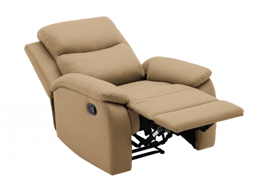 Fauteuil relax en tissu marron JACOB