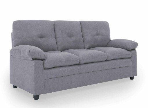 Canapé 3 places en tissu gris clair FENIX