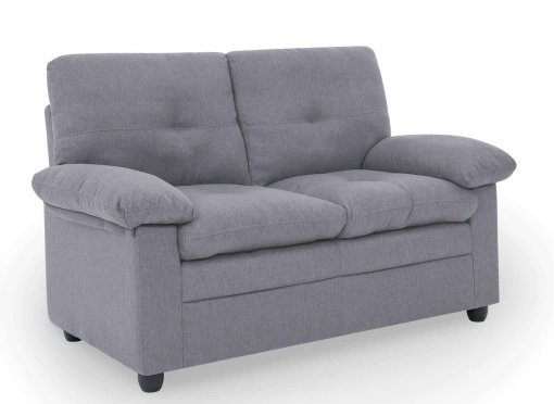 Canapé 2 places en tissu gris clair FENIX