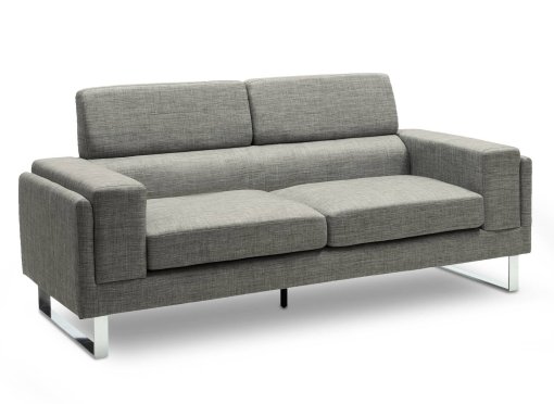 Canapé 3 places en tissu gris clair VIKEN