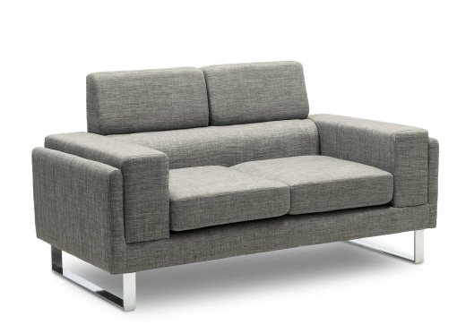 Canapé 2 places en tissu gris clair VIKEN