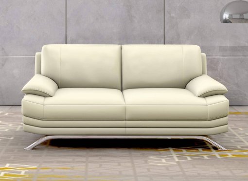 Canapé cuir beige 3 places ROMEO