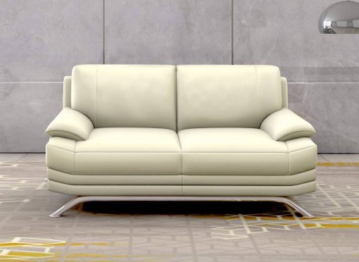 Canapé cuir beige 2 places ROMEO