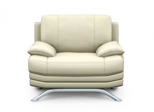 Fauteuil cuir beige ROMEO