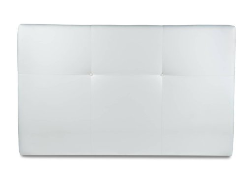 Tête de lit 140 capitonnée en simili blanc LORENA