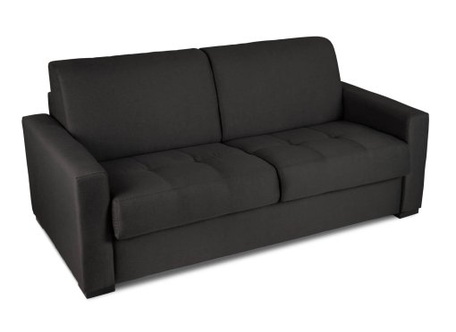 Canapé convertible 3 places LOUNA en tissu gris carbon ouverture express