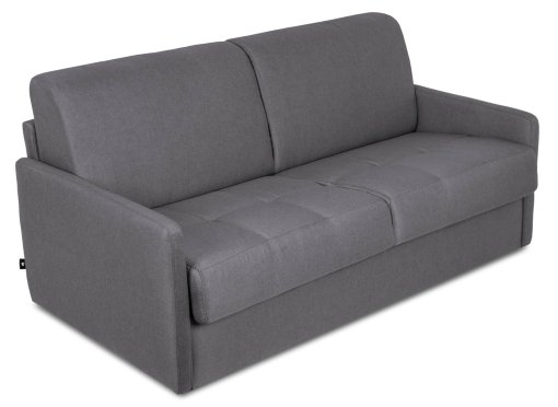 Canapé convertible 3 places LOUNA SLIM en tissu gris foncé ouverture express