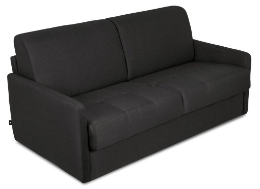 Canapé convertible 3 places LOUNA SLIM en tissu gris anthracite ouverture express