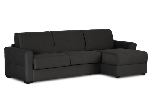 Canapé convertible avec angle réversible gris carbone ALTEA
