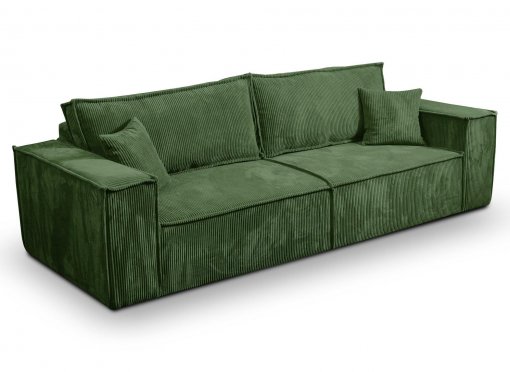 Canapé 3 places avec coffre en velours vert émeraude JADE