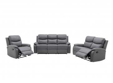 Ensemble canapé relax gris foncé 3+2+1 places JACOB