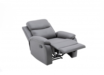 Fauteuil relax en tissu gris foncé JACOB