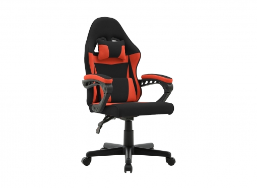 Fauteuil de bureau en tissu noir et rouge GHOST