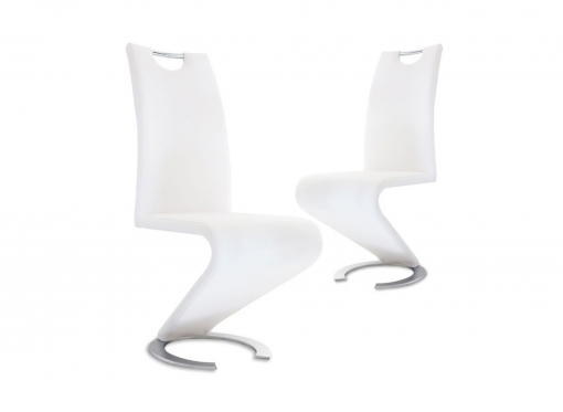 Lot de 2 chaises design blanc HUGO