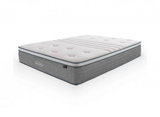 Matelas hybride NATURAL 180 x 200 cm ressorts ensachés et soie épaisseur 29 cm
