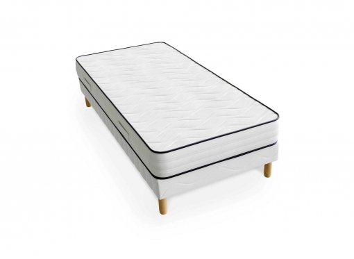 CONFORT - Ensemble Sommier + Matelas 20 cm 90x190