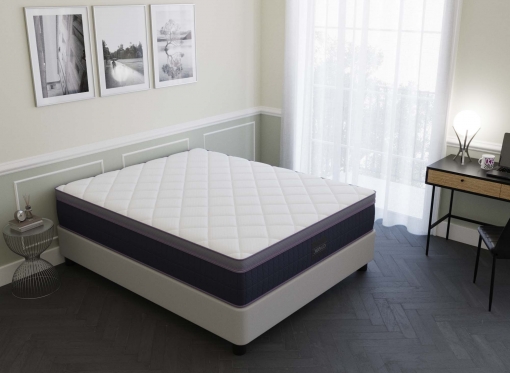 Matelas hybride CLASSIC 90 x 190 cm ressorts ensachés et mémoire de forme épaisseur 31 cm