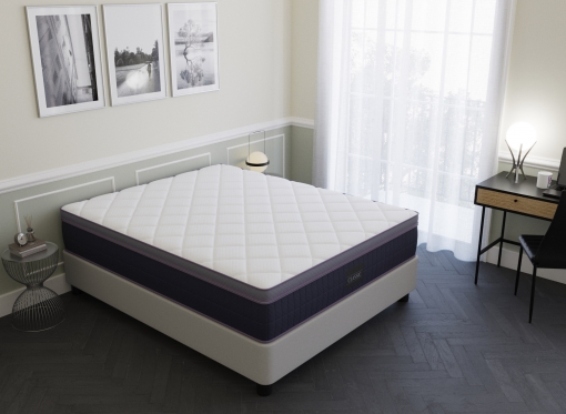 Matelas hybride CLASSIC 180 x 200 cm ressorts ensachés et mémoire de forme épaisseur 31 cm