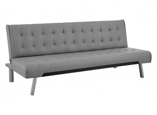 Banquette clic-clac capitonné design gris KEDY