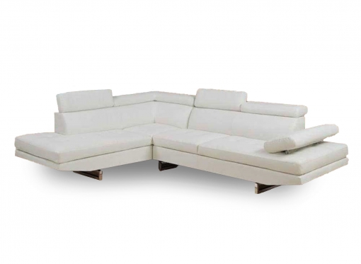 Canapé d'angle design blanc RUBIC - Angle Gauche