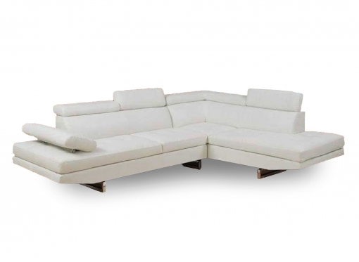 Canapé d'angle design blanc RUBIC - Angle Droit