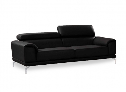 Canapé design contemporain noir 3 places BRITTA