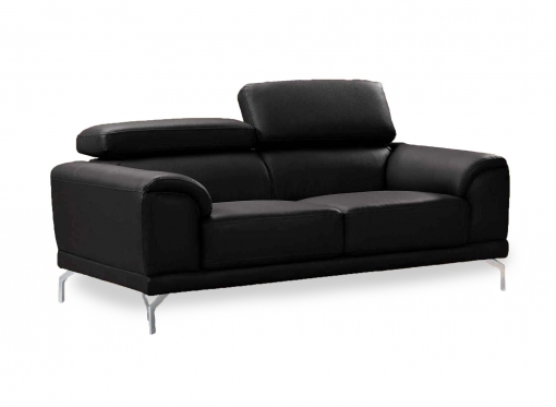 Canapé design contemporain noir 2 places BRITTA