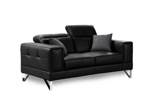 Canapé design 2 places noir PENELOPE