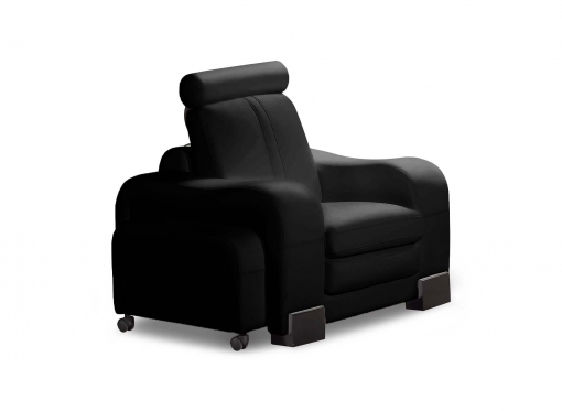 Fauteuil cuir noir HAVANE