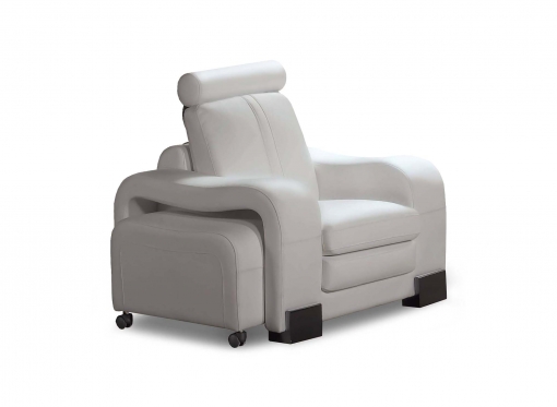 Fauteuil cuir Blanc HAVANE
