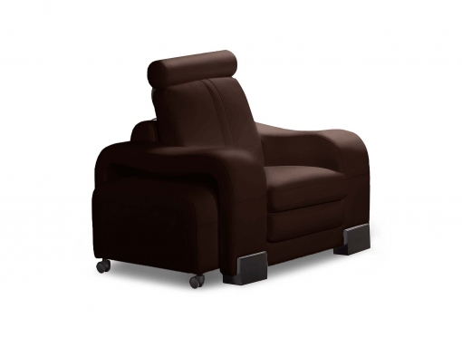 Fauteuil cuir marron HAVANE