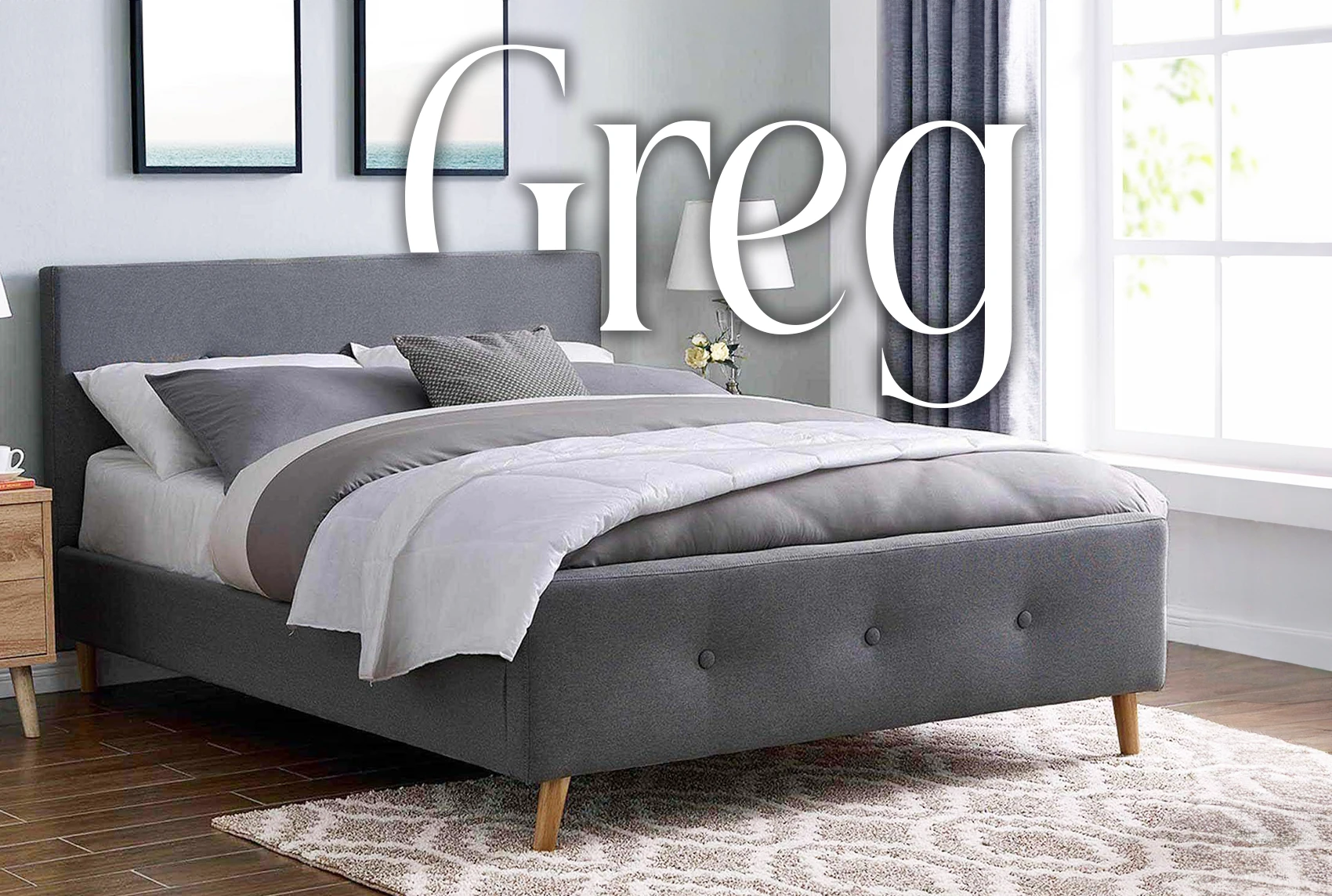 Photo lit greg 140x190 gris