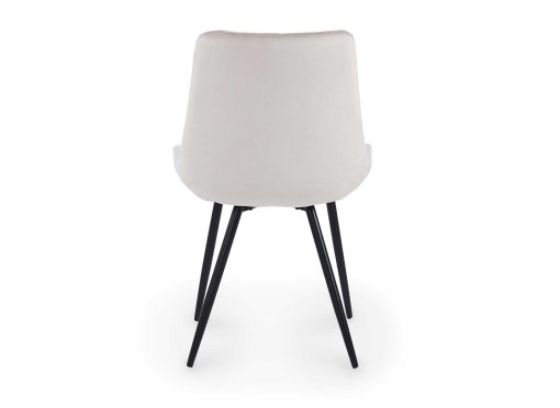 Lot de 2 chaises design en velours beige YOLA